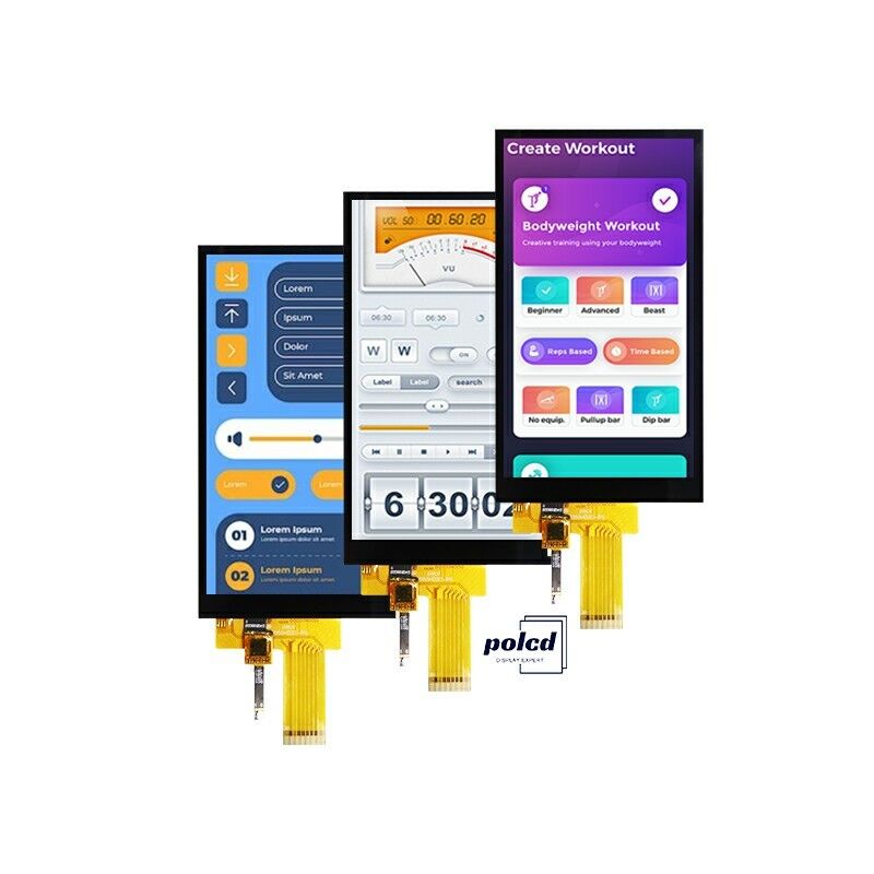 Polcd 5.5 اینچ IPS TFT LCD 720x1280 زاویه مشاهده کامل با رابط MIPI ماژول نمایش LCD