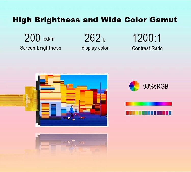 Polcd 2.8 اینچ TFT 240*320 صفحه نمایش رنگی کوچک JD9853 درایو IC Spi رابط IPS TFT LCD