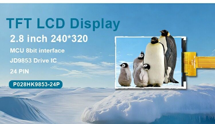 Polcd IPS ماژول های 2.8'' 240*320 پانل Spi رابط JD9853 IC صفحه نمایش 2.8 اینچ Tft LCD