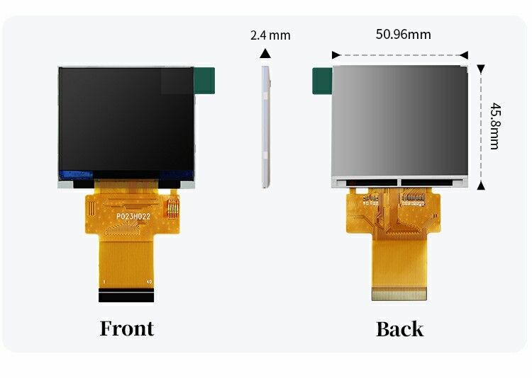 2.31 اینچ 320x240 صفحه نمایش LCD RGB 18 بیت رابط 35.06mm IPS Square Screen