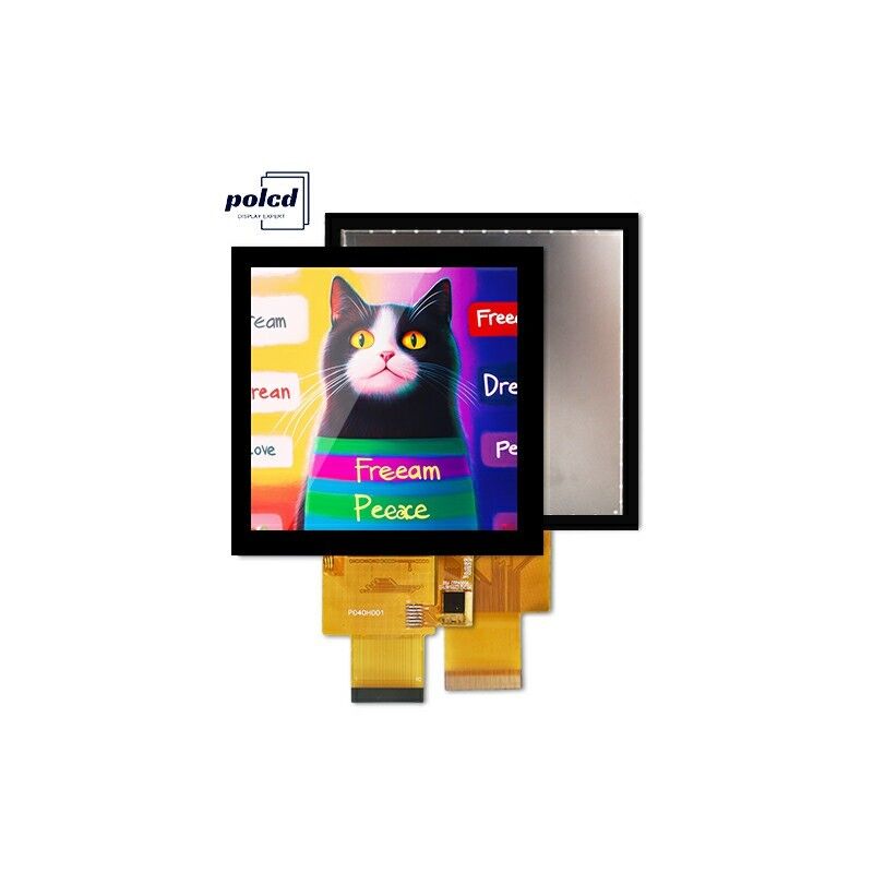 Polcd 3.97 اینچ 4 اینچ صفحه نمایش LCD مربع 480x480 IPS تمام زاویه مشاهده RGB CTP 4' Tft Lcd Touch Module