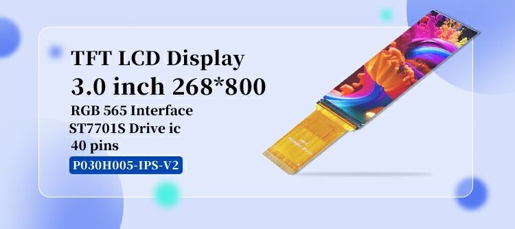 Polcd IPS 268x800 ST7701S روشنایی بالا 700nits 3.0 اینچ صفحه LCD TFT صفحه نمایش LCD
