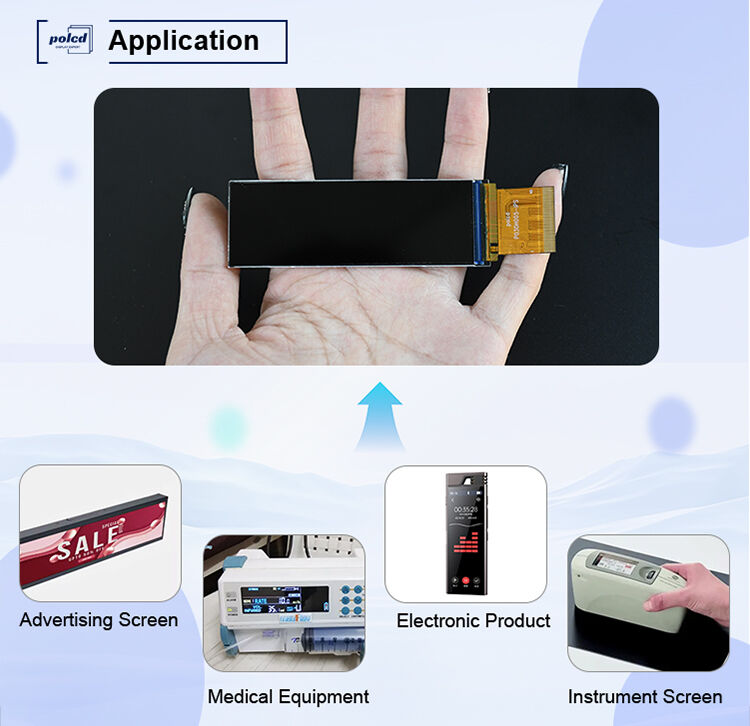 Polcd 3 اینچ 268x800 IPS صفحه نمایش 40pin رابط RGB565 700 nit ST7701S 3