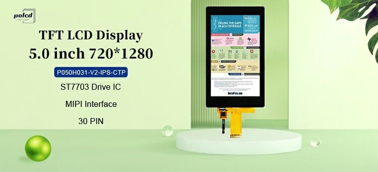 Polcd 5 اینچ Industrial Touch LCD IPS زاویه دید گسترده ST7703 ic 5 اینچ 720x1280 پانل LCD TFT