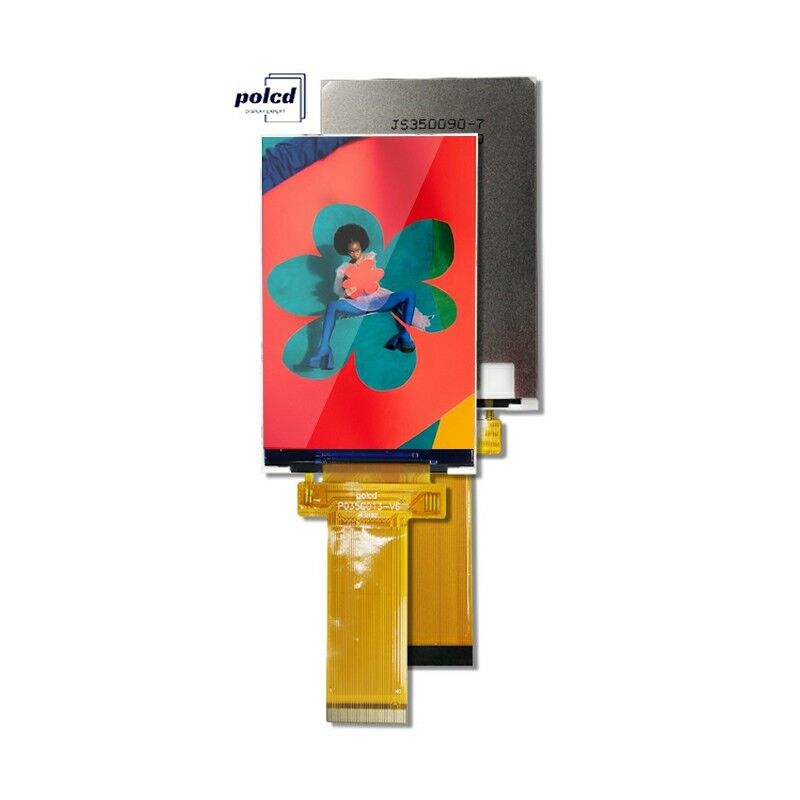 Polcd LCM کارخانه 3.5 اینچ 320*480 Mcu Spi رابط 300 نیت TFT ماژول LCD ظرفیت صفحه نمایش لمسی