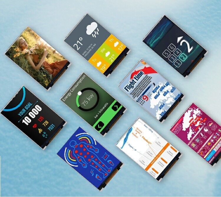 Polcd LCM کارخانه 3.5 اینچ 320*480 Mcu Spi رابط 300 نیت TFT ماژول LCD ظرفیت صفحه نمایش لمسی