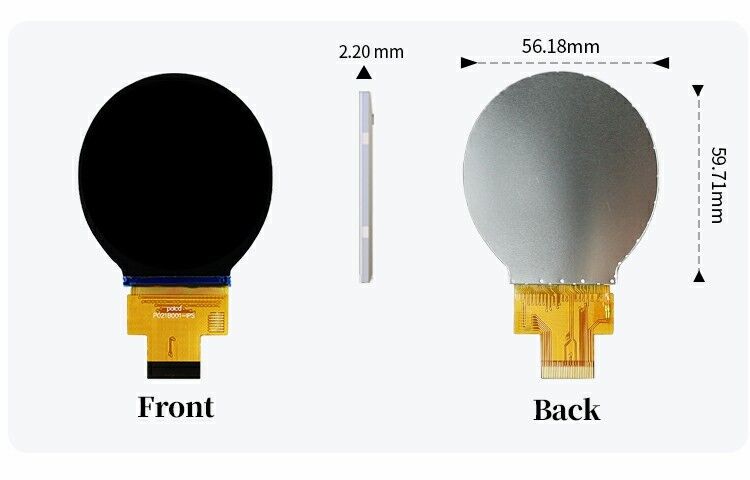 Polcd 2.1 اینچ IPS LCD کوچک گرد 480*480 رابط Mipi ST7701S دایره ای دایره ای ماژول نمایش TFT