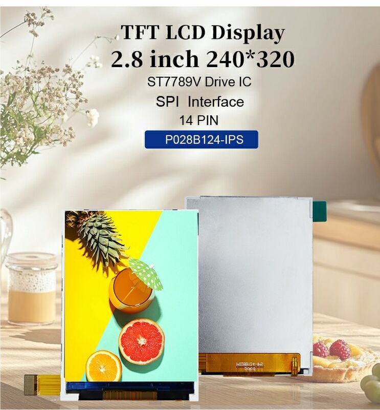 Polcd 2.8 اینچ ماژول LCD 240x320 ST7789V SPI رابط 14 پین 2.8 صفحه نمایش TFT LCD