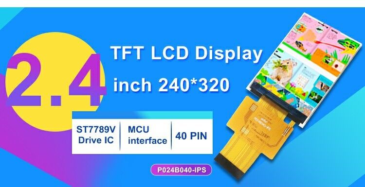 Polcd Mini 2.4 Inch IPS TFT LCD Display Module 40 پین صفحه نمایش LCD کوچک 240x320