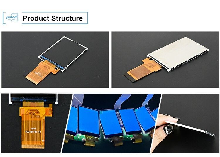 Polcd صفحه نمایش LCD کامل رنگی Transflective 2.4 اینچ TFT SPI MCU 20 پین Qvga 240x320 TFT LCD