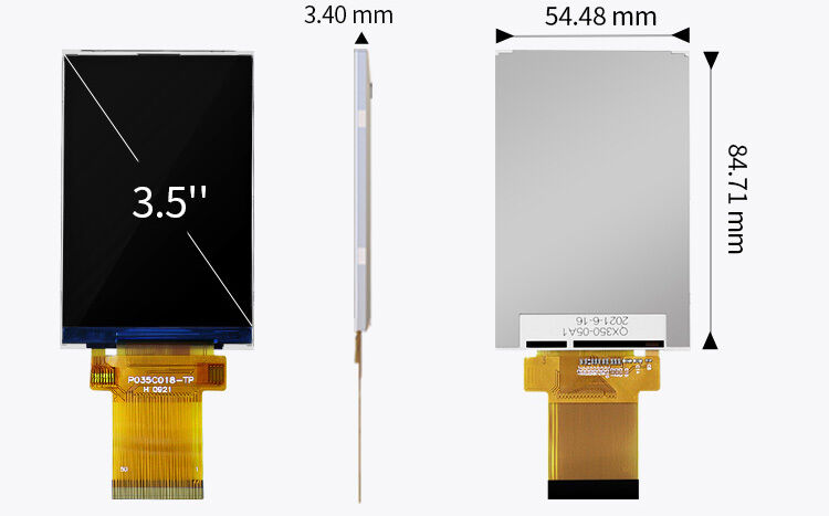 صفحه نمایش لمسی خازنی 3.5 اینچی Polcd 300 Nit ILI9488 صفحه نمایش ال سی دی TFT