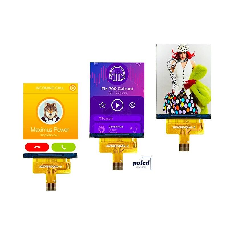 Polcd 240*320 2' رنگارنگ ال سی دی روشنایی بالا رابط SPI IPS TFT Active Matrix LCD Screen