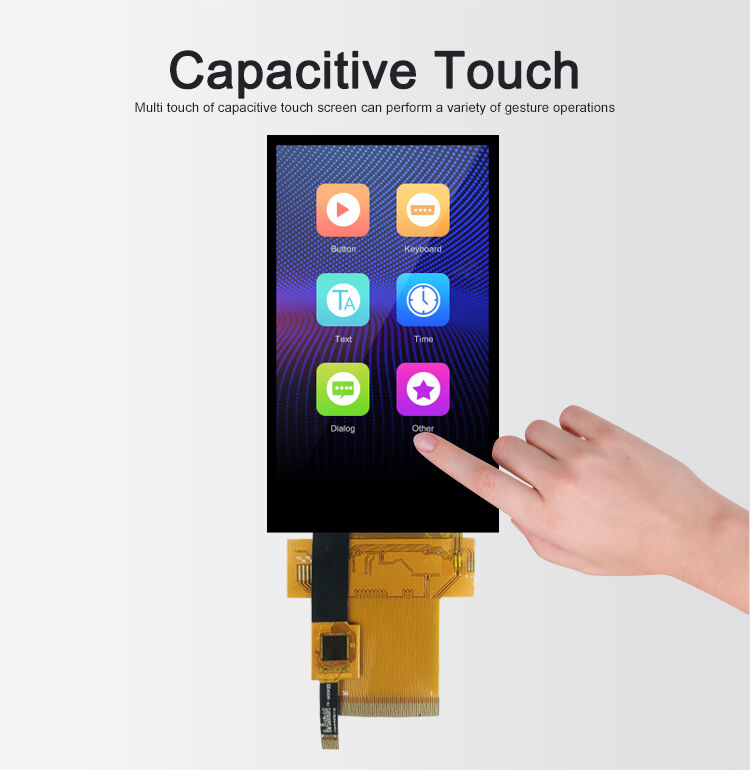 Polcd 3.97 اینچ 480*800 رزولوشن 50pin رابط MCU درخشان بالا ماژول صفحه نمایش LCD TFT لمس