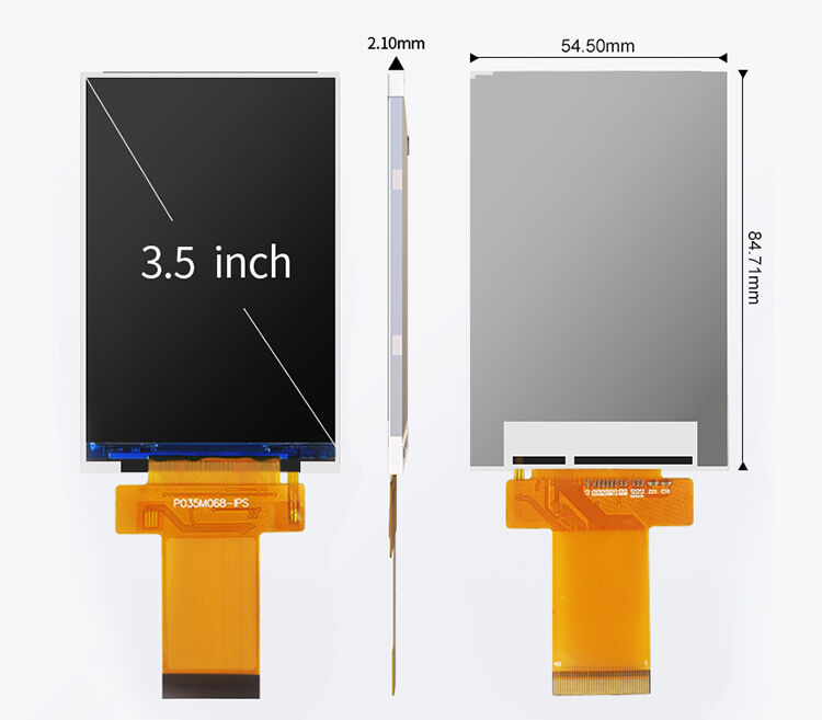 ماژول نمایشگر LCD TFT 3.5 اینچی Polcd با رزولوشن 320*480 و زاویه دید کامل IPS برای ساعت زنگدار