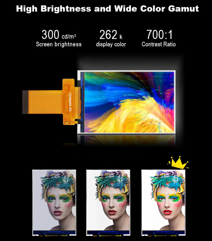 Polcd رنگارنگ 3.5 اینچ 320x480 رنگ ظرفیت لمس IPS زاویه مشاهده ماژول های پانل TFT-LCD