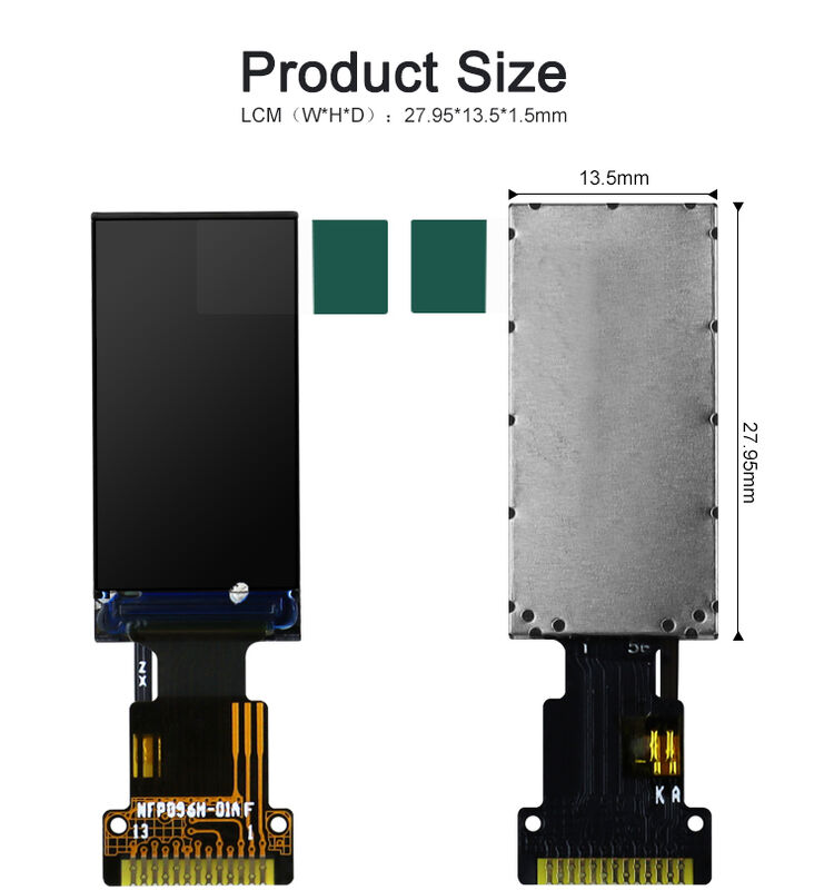 Polcd 0.96 اینچ LCD عرضه کننده 80 * 160 SPI رابط با زاویه مشاهده IPS ماژول نمایشگاه FPC TFT سفارشی