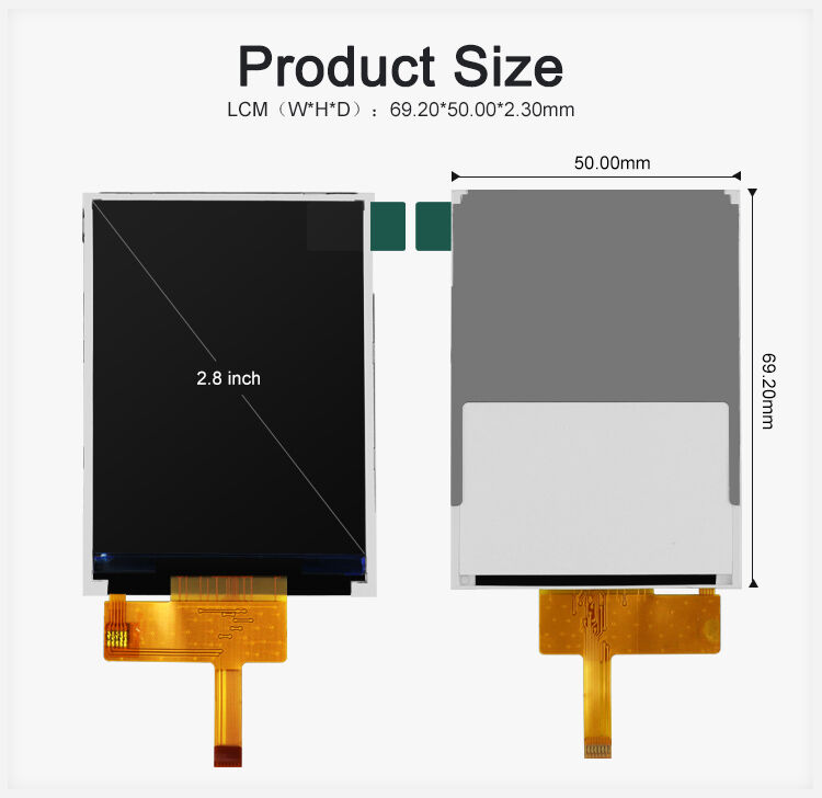 Polcd 2.8-اینچ رزولوشن 240*320 Spi رابط TFT گرافیک ماژول صفحه نمایش LCD برای برنامه های کاربردی مختلف