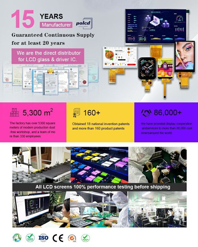 Polcd سفارشی صنعتی 2.8 اینچ صفحه نمایش RGB ضد آب ماژول های LCD TFT ظرفیت با صفحه لمسی
