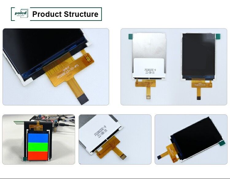 Polcd دمای گسترده 2.8 اینچ Lcd ماژول 240*320 300nit SPI 2.8 IPS زاویه مشاهده