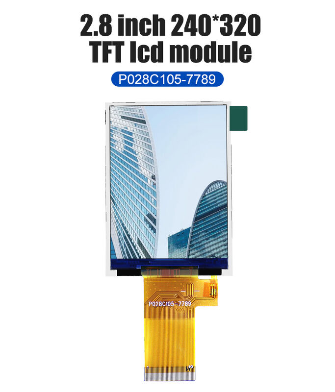 صفحه نمایش میکرو 2.8 اینچی Polcd صفحه نمایش Tft با کیفیت بالا ماژول LCD هوشمند رابط MCU SPI 16 بیتی