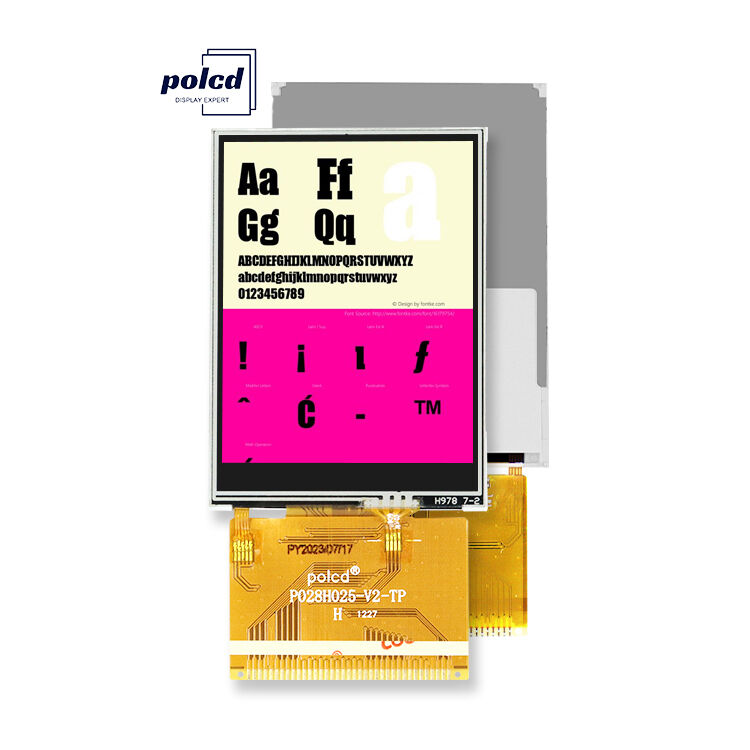 Polcd 240x320 رزولوشن 37 پین TFT LCD ILI9341V درایو ic 2.8 اینچ صفحه لمسی