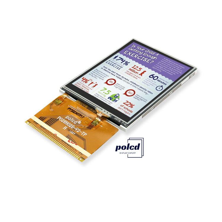 Polcd 2.8 اینچ 240*320 QVGA MCU 16bit TFT LCD Screen Module 37Pin LCD Display با پنل لمسی