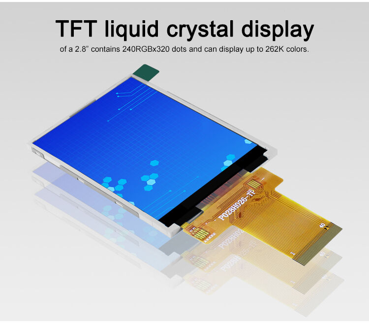 Polcd 2.8 اینچ TFT ماژول 240x320 رزولوشن SPI MCU رابط ILI9341v TFT انتقال 2.8 