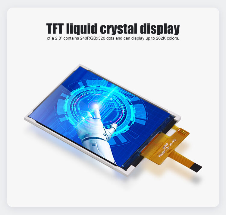 Polcd 2.8''TFT LCD سفارشی رنگ صفحه نمایش صفحه نمایش 240 * 320 وضوح 260 نایت IPS صفحه نمایش LCD