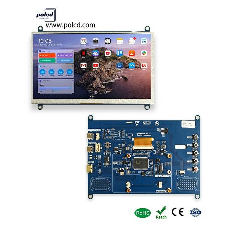 برد کنترلر Mini H-D-M-I LCD چند کاره یونیورسال 7 اینچی Polcd برای نمایشگر LCD TFT 1024x600