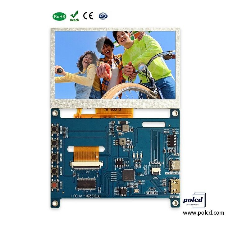 Polcd 4.3 5 اینچ چند عملکرد HD-MI کنترل هیئت مدیره Universal Touch LCD Driver Board برای نمایشگر IPS Raspberry Pi