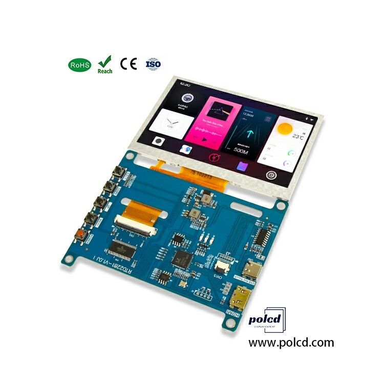 Polcd RTD2281 چند وظیفۀ Raspberry Pi صفحه نمایش صفحه نمایش یونیورسال ال سی دی 4.3 اینچ 5 اینچ H-DMI USB کنترل