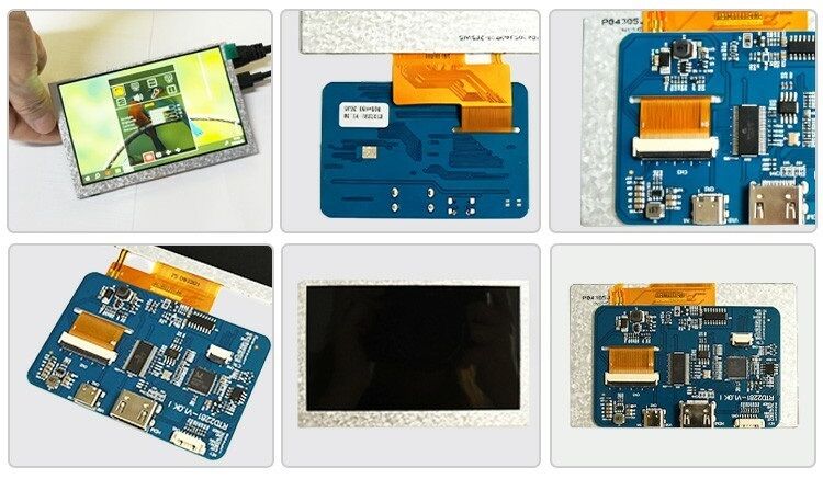 Polcd درجه صنعتی 4.3 5 اینچ ماژول صفحه نمایش LCD 800x480 رزولوشن H-DM-I Interface Driver Board