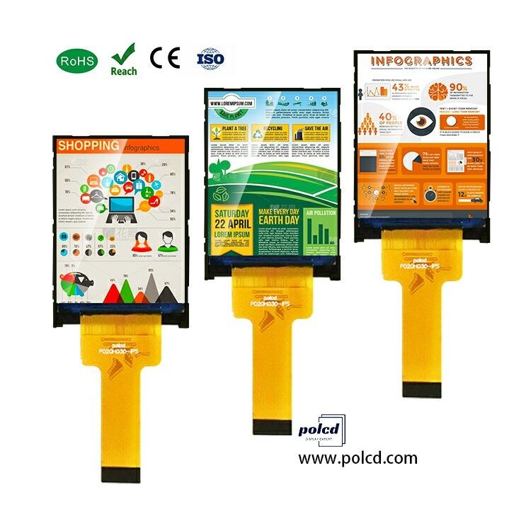 Polcd 2 اینچ 240*320 IPS Screen Transmissive ST7789V 300 nit 20 پین MCU رابط کاربری ماژول LCD TFT