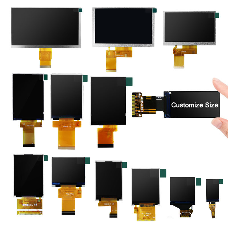 صفحه نمایش 1.5 میلی متری TFT LCD 400 Nit 80x160 پیکسل Polcd 0.96 Tft