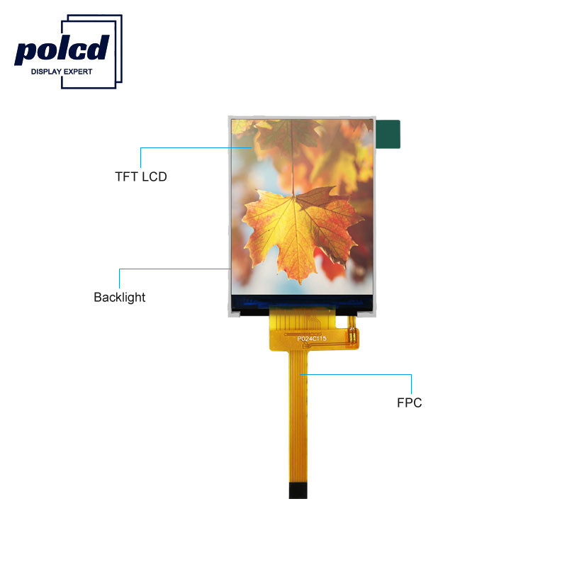صفحه نمایش ال سی دی Polcd 240X320 Spi 260 Nits 4 Wire SPI 2.4 Spi Tft LCD