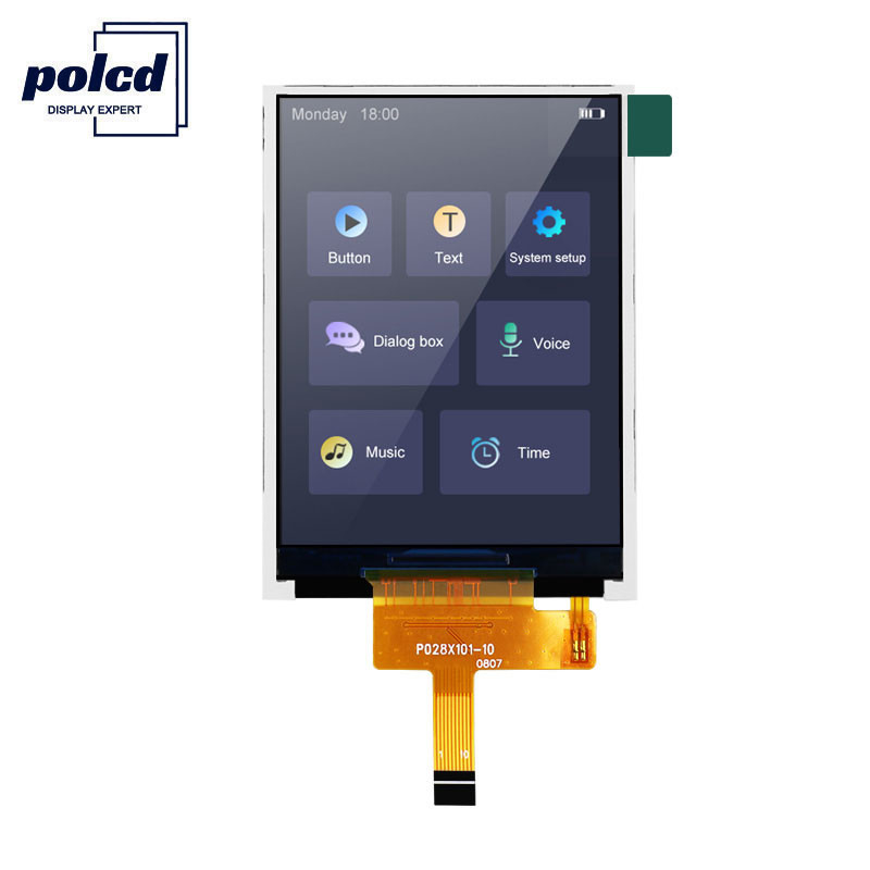 نمایشگر LCD 2.8 اینچی Polcd RoHS 300cd/M مانیتور LCD با روشنایی بالا