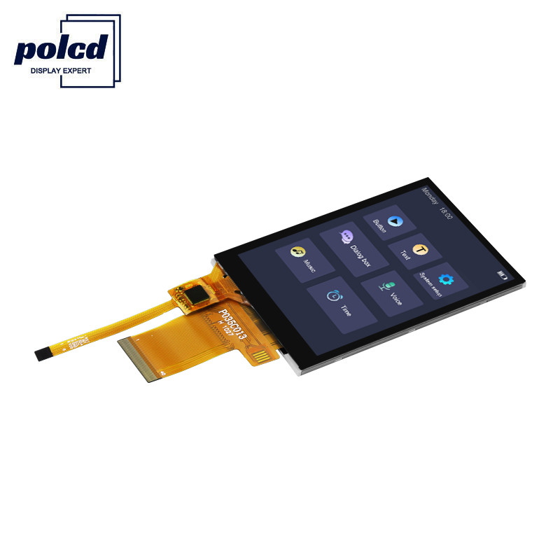 صفحه نمایش لمسی LCD 3.5 اینچی Tft Tft خازنی 8080 MCU Polcd 450 Brightness Tft
