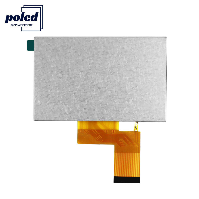 صفحه نمایش 24 بیتی RGB ال سی دی 4.3 اینچی 800x480 TFT LCD 53.86 میلی متری صنعتی Polcd