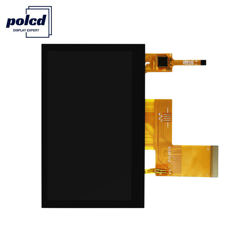 صفحه نمایش لمسی ال سی دی لمسی خازنی Polcd Pixel 800x480 Tft RGB 24 بیتی 4.3 Tft