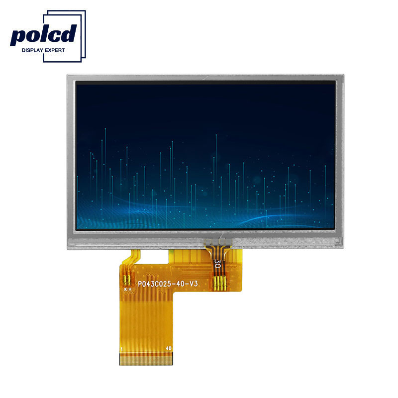 Polcd ST7262E43 صفحه نمایش 4.3 اینچی ال سی دی 480X272 صفحه لمسی LCD ساعت 6