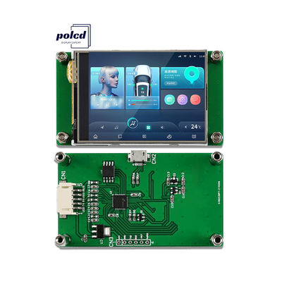Polcd 2.4 اینچ Tft Lcd ماژول 240*320 Hmi Uart Port Smart Lcd نمایشگر مقاومت صنعتی صفحه لمسی
