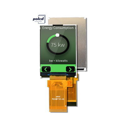 Polcd صفحه نمایش LCD کامل رنگی Transflective 2.4 اینچ TFT SPI MCU 20 پین Qvga 240x320 TFT LCD