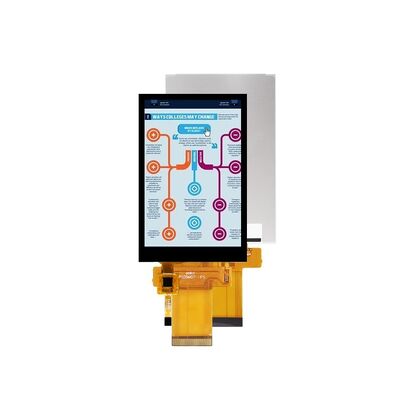 صفحه نمایش لمسی 3.5 اینچی شیشه پولکد IPS 320x480 Smart TFT LCD برای محصولات الکترونیکی