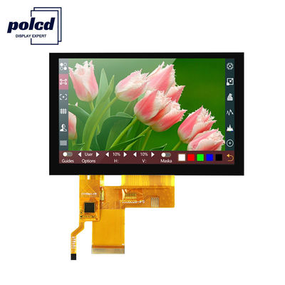 صفحه نمایش لمسی ال سی دی لمسی خازنی Polcd Pixel 800x480 Tft RGB 24 بیتی 4.3 Tft