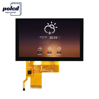 صفحه نمایش لمسی خازنی 5 اینچی Polcd 108 میلی متری 800X480 IPS TFT LCD